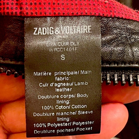 Stunning Zadig & Voltair Black Leather Jacket! Lamb skin - Picture 11 of 15